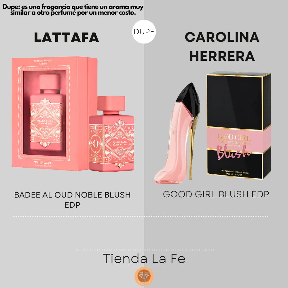 LATTAFA BADE'E AL OUD NOBLE BLUSH EDP 100ML ( DUPE GOOD GIRL BLUSH CAROLINA HERRERA )