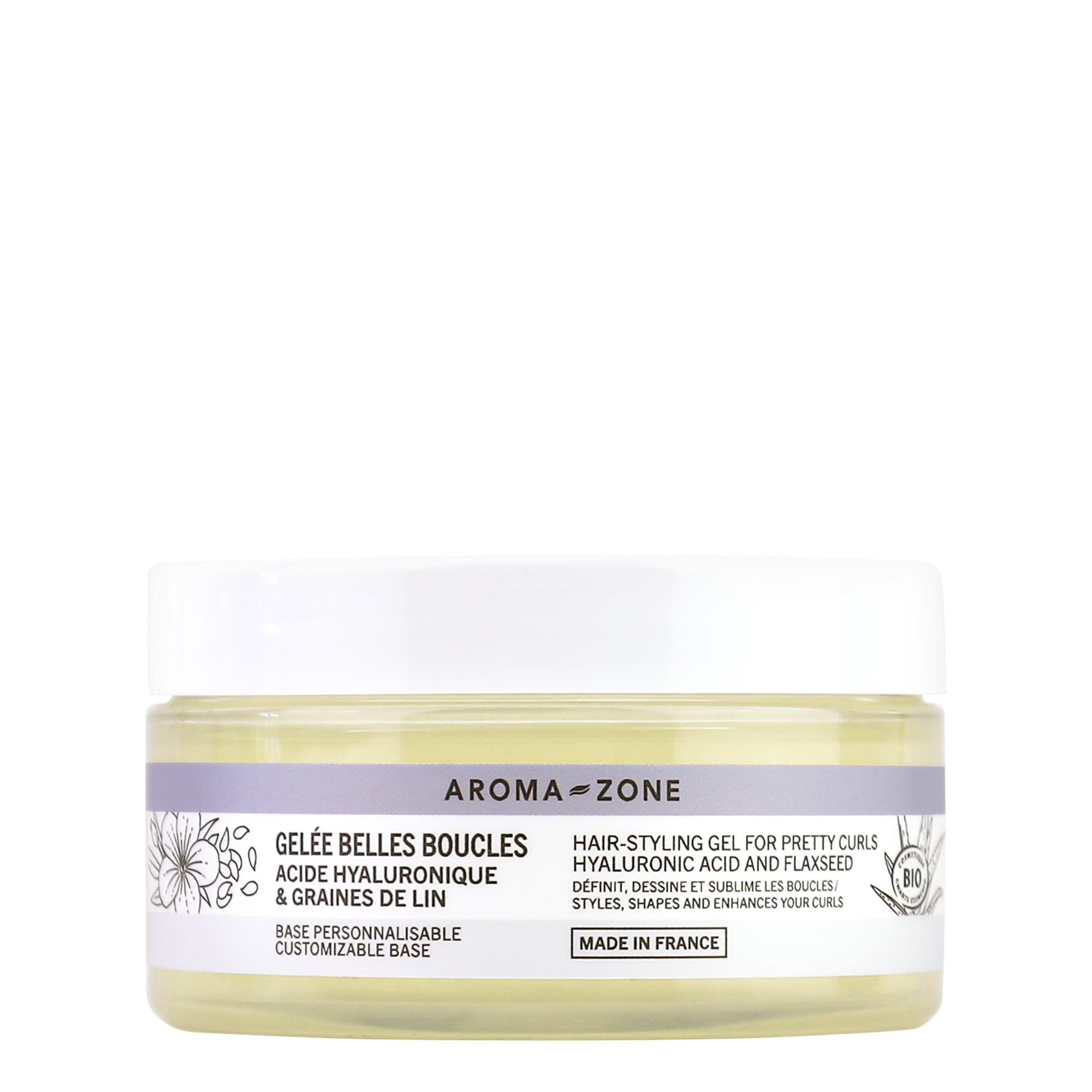 AROMA ZONE GELÉE BELLES BOUCLES ACIDE HYALURONIQUE ET GRAINES DE LIN 200 ML