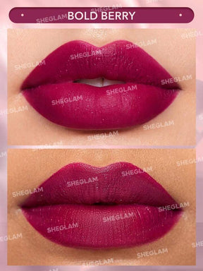 SHEGLAM ROUGE À LÈVRES STARLIGHT VELVET SHIMMER MATTE COULEUR BOLD BERRY