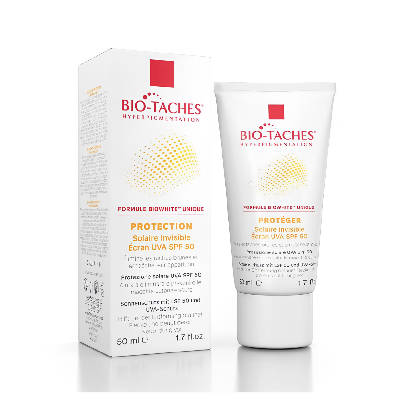 BIO-TACHES CRÈME SOLAIRE INVISIBLE  HAUTE PROTECTION SPF 50 ( UVA ) 50 ML