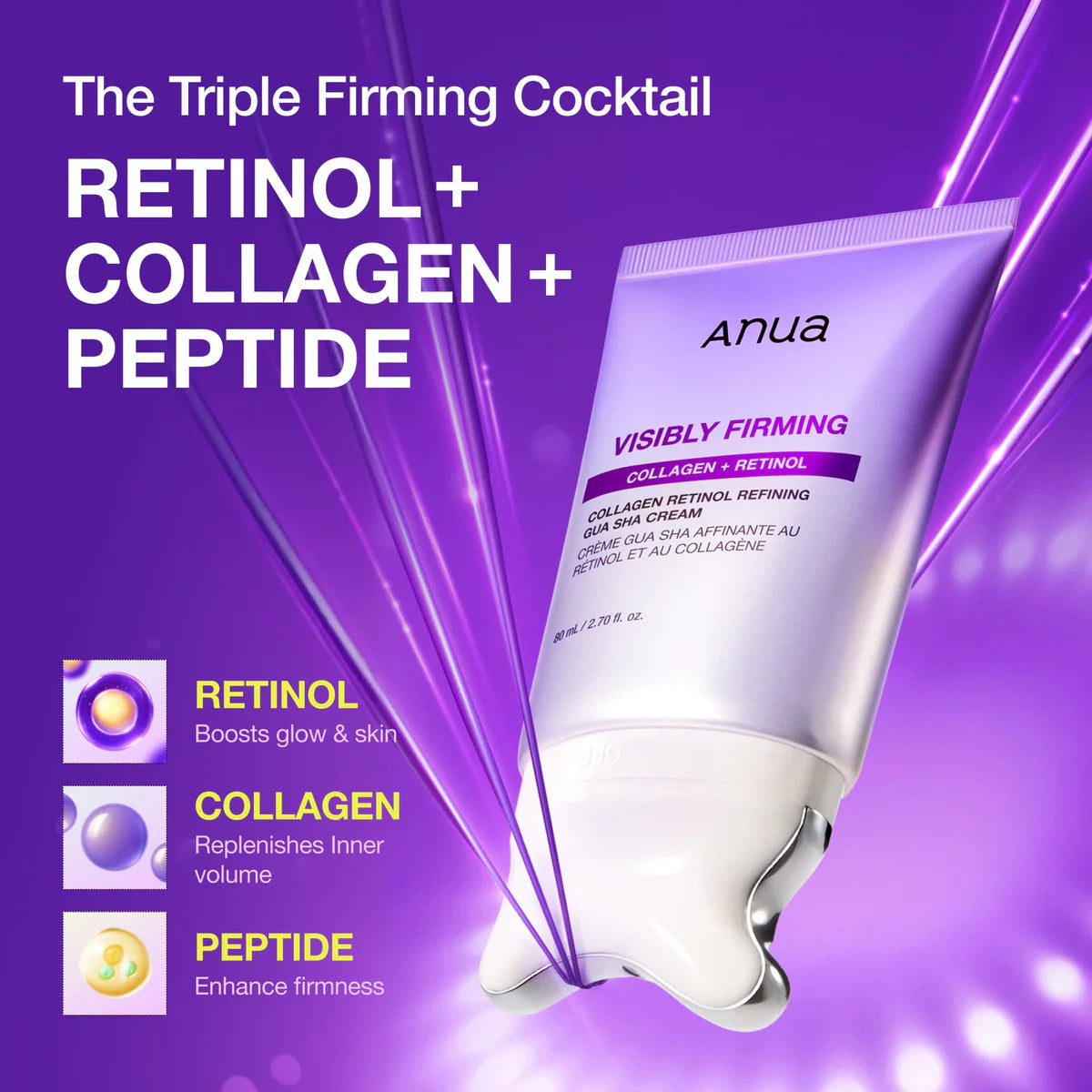 ANUA COLLAGEN RETINOL REFINING GUA SHA CREAM 80 ML