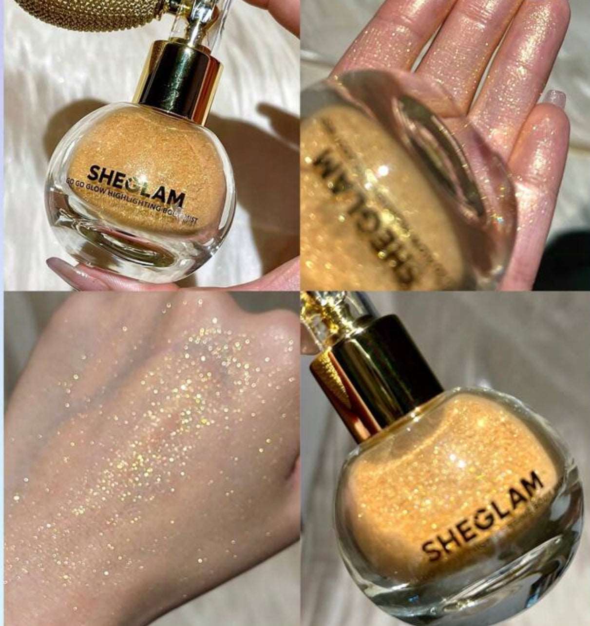 SHEGLAM Go Go GLOW HIGHLIGHTING BODY POWDER  MULTI-USE GLOW HIGHLIGHTER FACE MAKEUP AND BODY