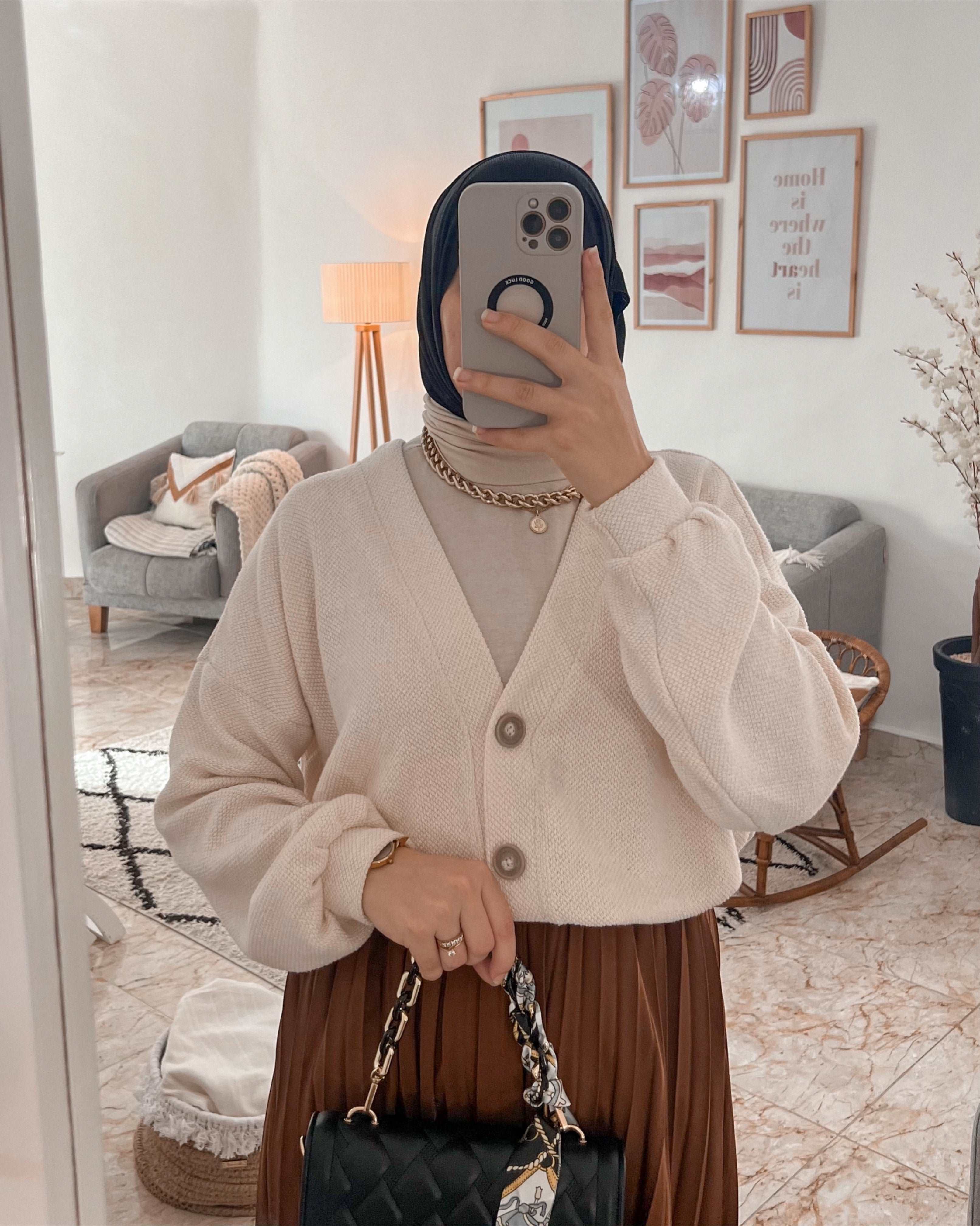 CARDIGAN STANDARD MUST HAVE EN BEIGE CRÈME