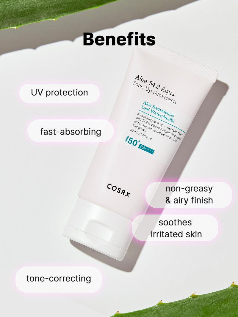 COSRX -ALOE 54.2 AQUA TONE UP SUNSCREEN SPF 50+PA++++