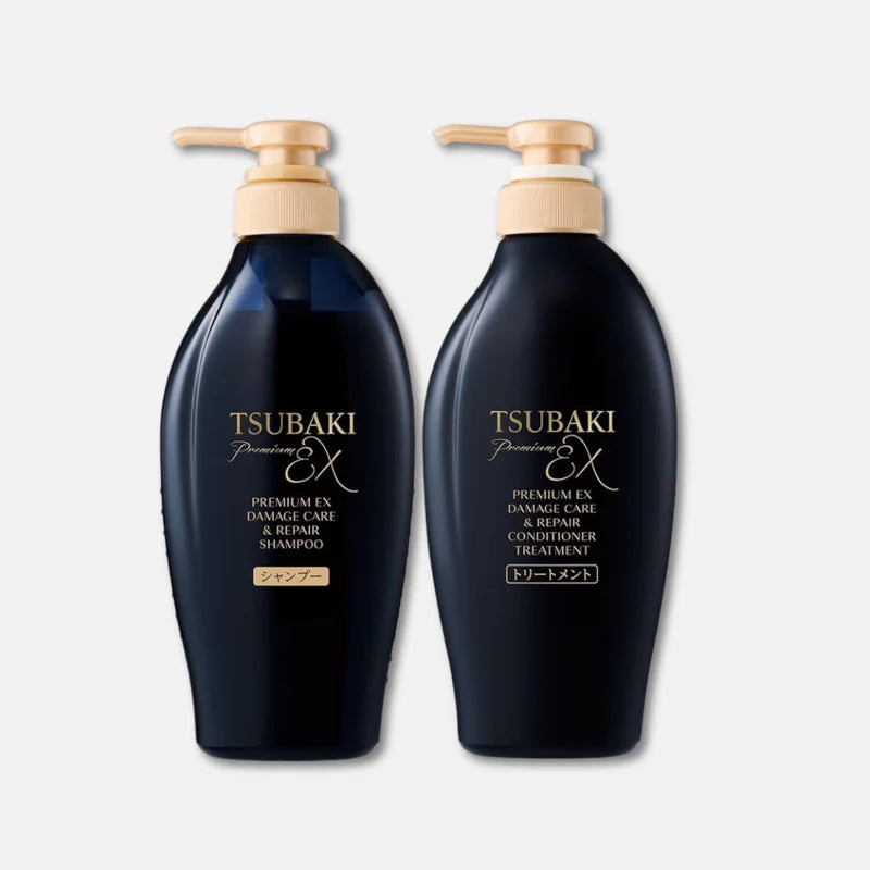 SHISEIDO TSUBAKI PREMIUM EX DAMAGE CARE & REPAIR SHAMPOO & CONDITIONER SET [2X400ML]