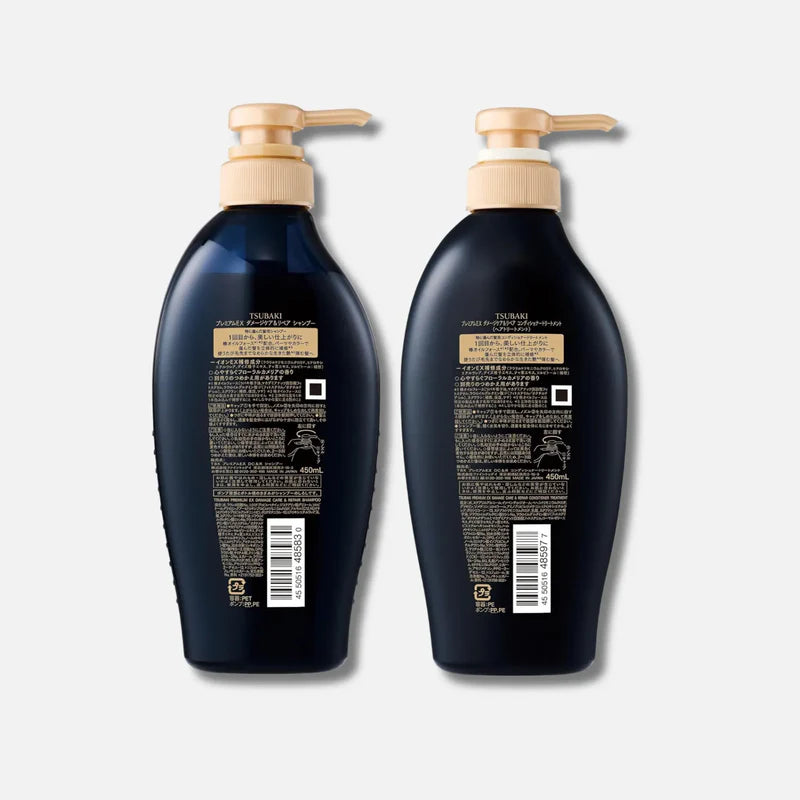 SHISEIDO TSUBAKI PREMIUM EX DAMAGE CARE & REPAIR SHAMPOO & CONDITIONER SET [2X400ML]