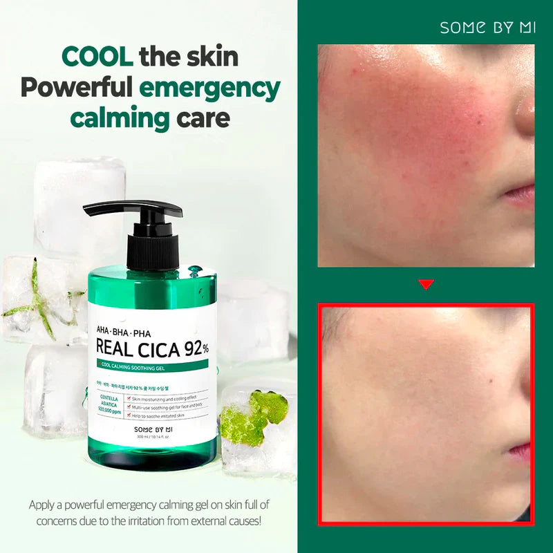 SOME BY MI AHA BHA PHA REAL CICA 92 % COOL CALMING GEL APAISANT 300 ML