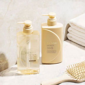 SHISEIDO TSUBAKI ENSEMBLE SHAMPOING ET REVITALISANT PREMIUM VOLUME & REPAIR 490 ML + 490 ML