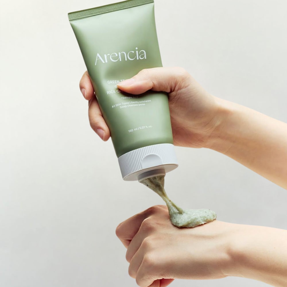 ARENCIA GREEN TEA +LHA DEEP PORE RICE CAKE CLEANSER 150G