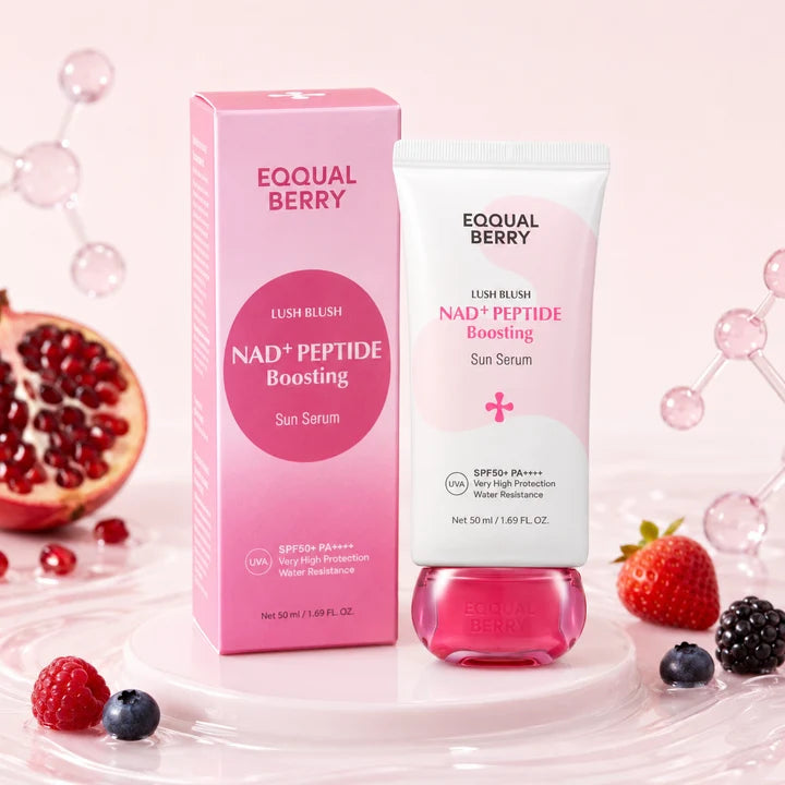 EQQUALBERRY NAD+PEPTIDE BOOSTING SUN SERUM SPF+ PA++++ 50ML