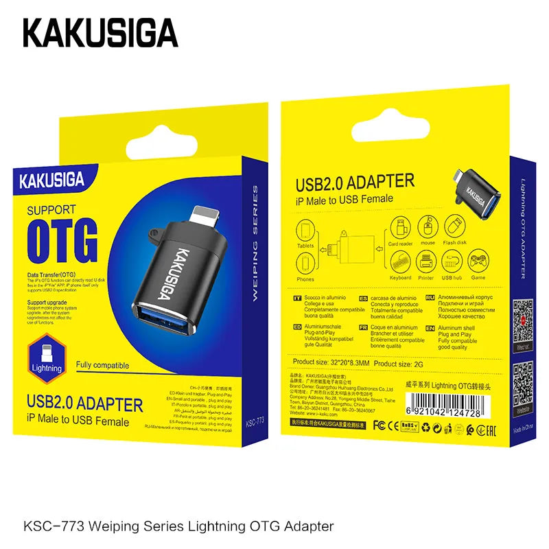 KAKUSIGA Convertisseur Lightning OTG vers USB - Premium  from DION - Just DA 2500! Shop now at DION