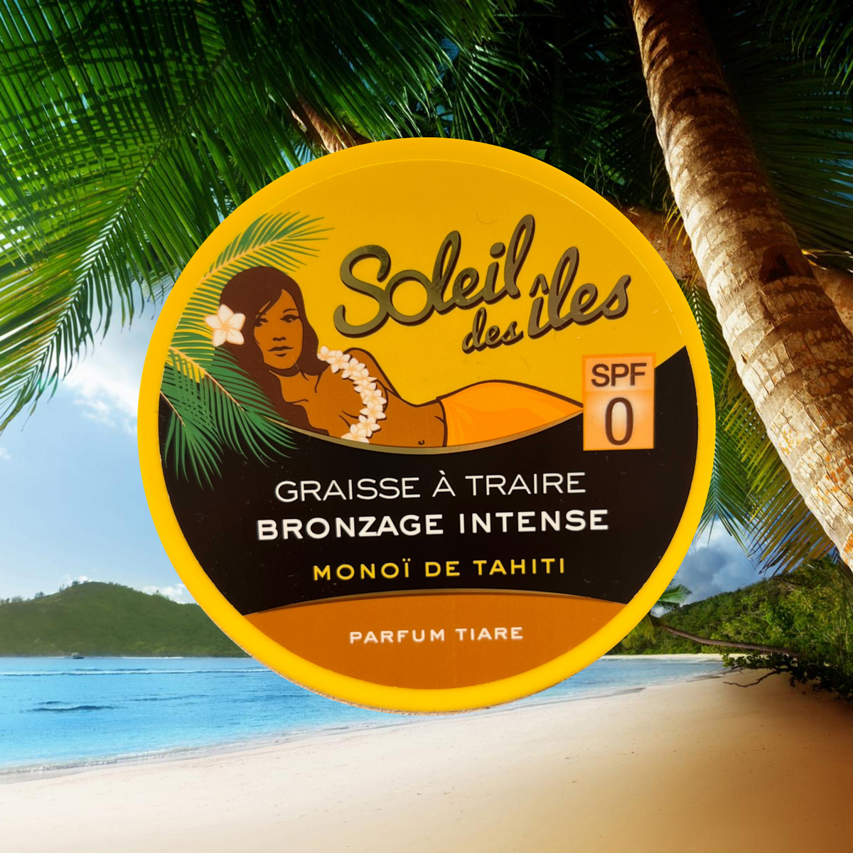 SOLEIL DES ILES GRAISSE À TRAIRE BRONZAGE INTENSE AU MONOÏ DE TAHITI PARFUM TIARE POT 150ML