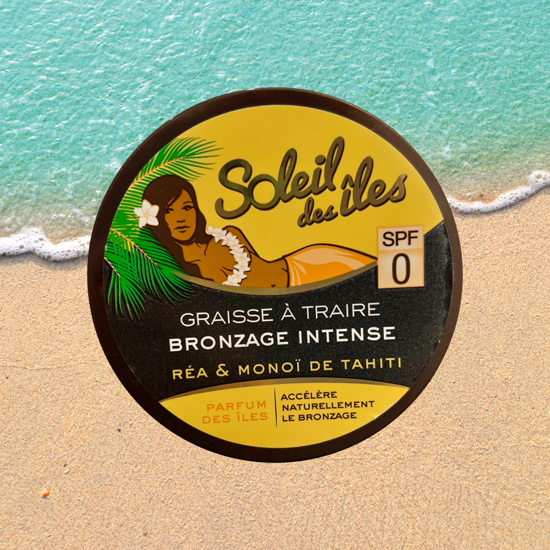 SOLEIL DES ILES GRAISSE A TRAIRE BRONZAGE INTENSE REA & MONOI DE TAHITI  PARFUM DES ILES POT 150ML