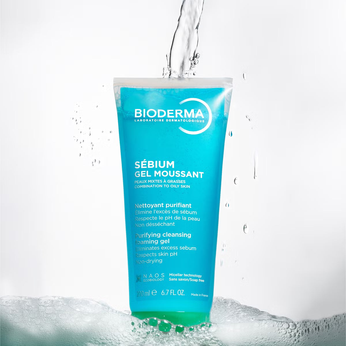 BIODERMA SÉBIUM GEL MOUSSANT POUR PEAUX MIXTES À GRASSES 200 ML