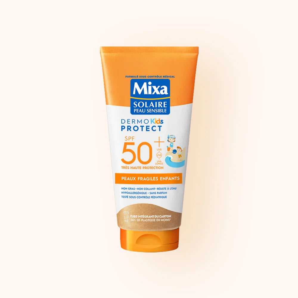 MIXA DERMOKIDS LAIT SOLAIRE ENFANTS POUR LES PEAUX FRAGILES, TRÈS HAUTE PROTECTION SPF 50+ 175ML