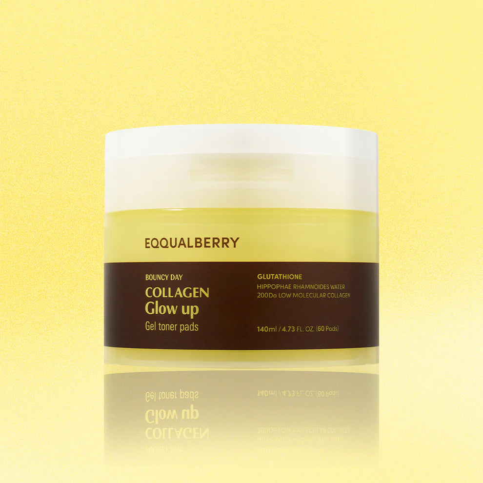 EQQUALBERRY COLLAGEN GLOW UP GEL TONER 60 PADS 140 ML