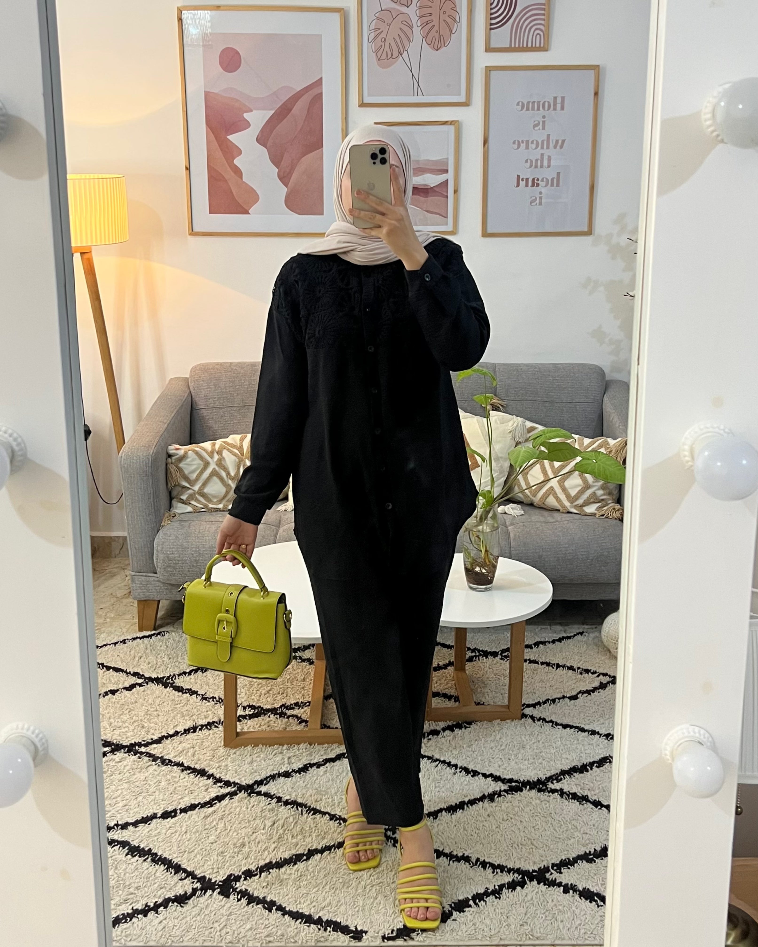 ENSEMBLE CROCHET ETE COULEUR NOIR