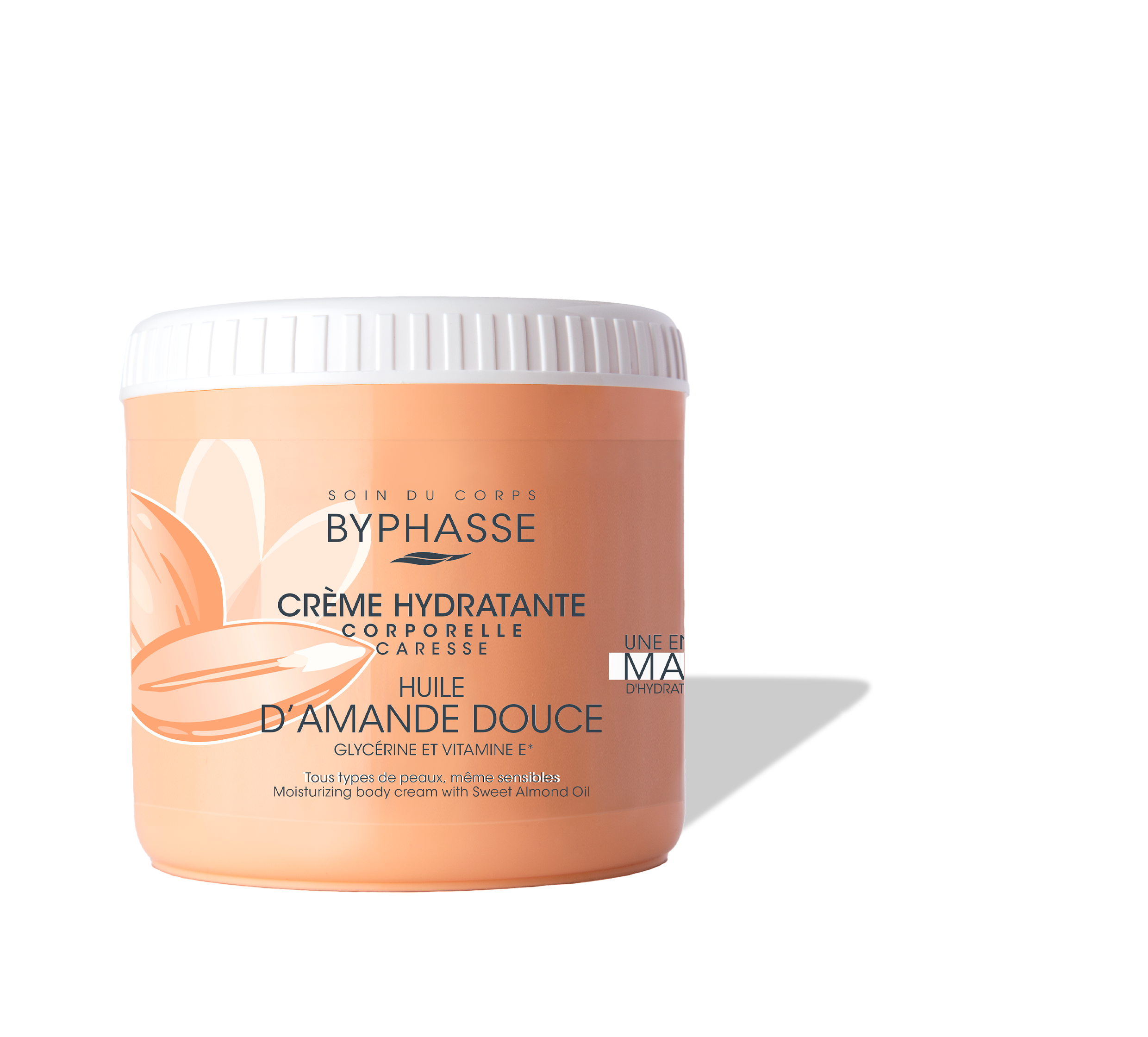 BYPHASSE CRÈME HYDRATANTE CORPORELLE CARESSE HUILE DAMANDE DOUCE 500ML