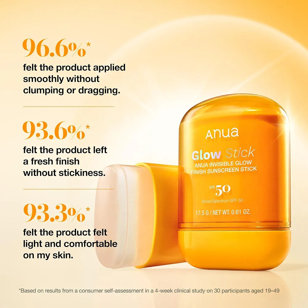 ANUA INVISIBLE GLOW FINISH SUNSCREEN STOCK SPF 50 PA +++ 18 g