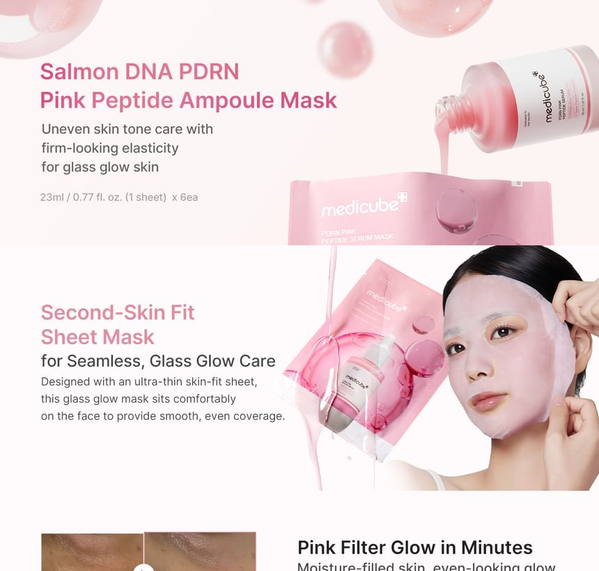 MEDICUBE PDRN PINK PEPTIDE SERUM MASK 23ML
