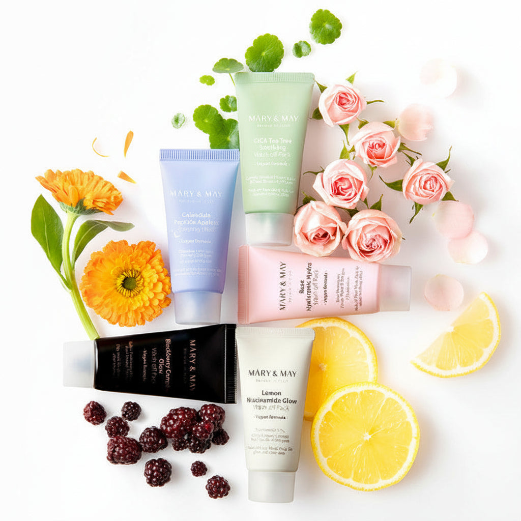 MÁRY & MAY MINI GIFT SET VEGAN WASH OFF MASK 5 MASKS
