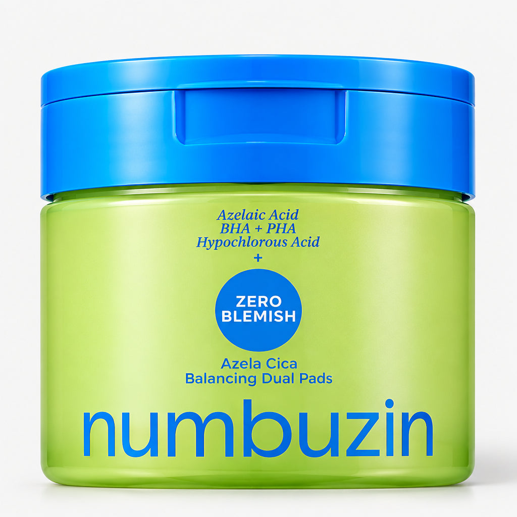 NUMBUZIN ZERO BLEMISH AZELA CICA BALANCING DUAL PADS (60 PADS ) 210 ML