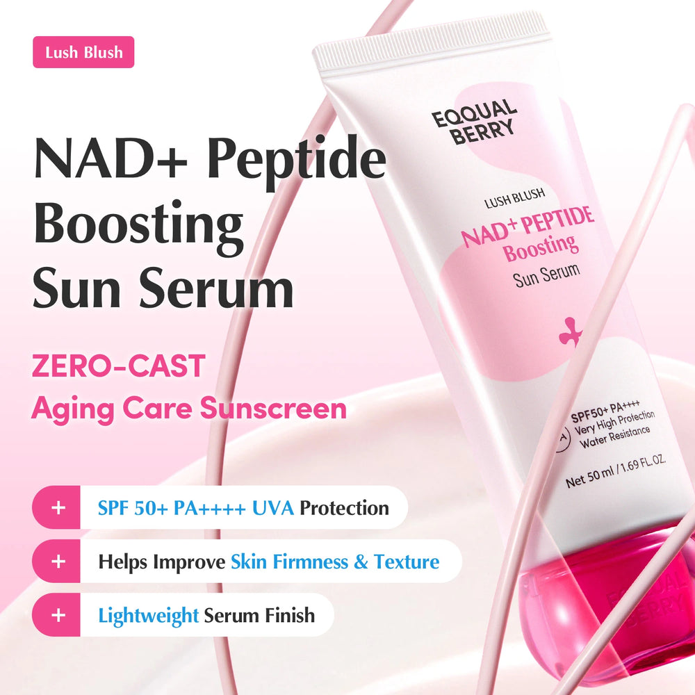 EQQUALBERRY NAD+PEPTIDE BOOSTING SUN SERUM SPF+ PA++++ 50ML