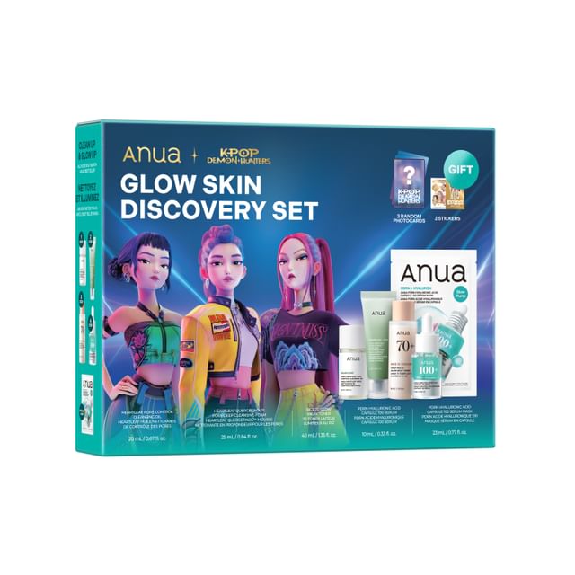 ANUA × KPOP DEMON HUNTERS GLOW SKIN DISCOVERY SET 5PCS