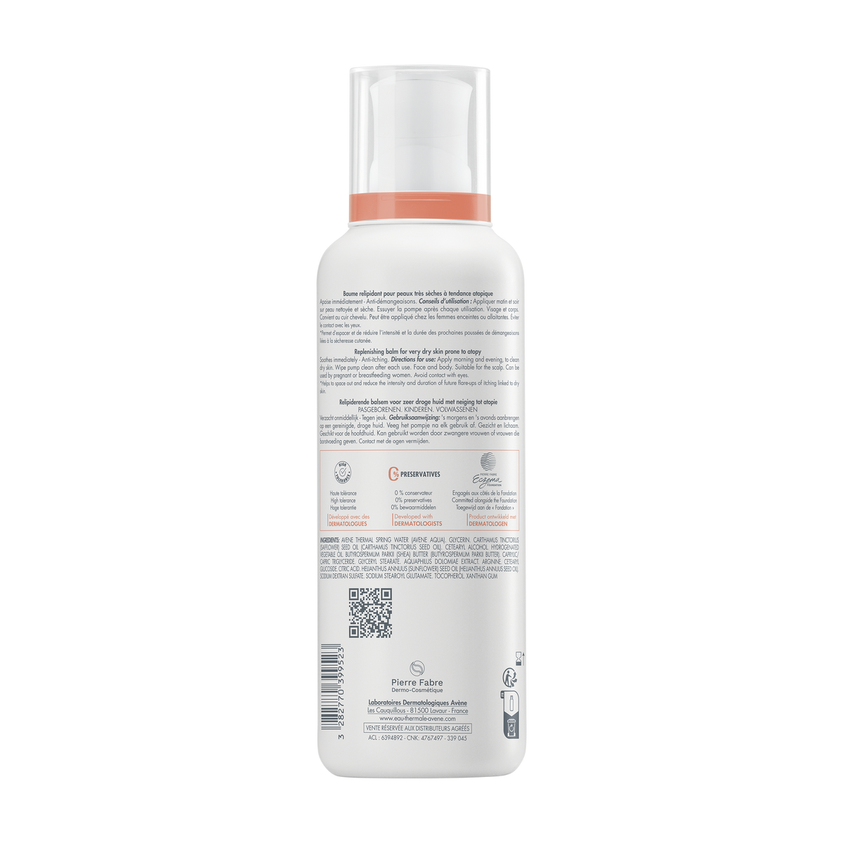 AVÈNE XERACALM BAUME RELIPIDANT TRIPLE EFFICACITÉ 400ML