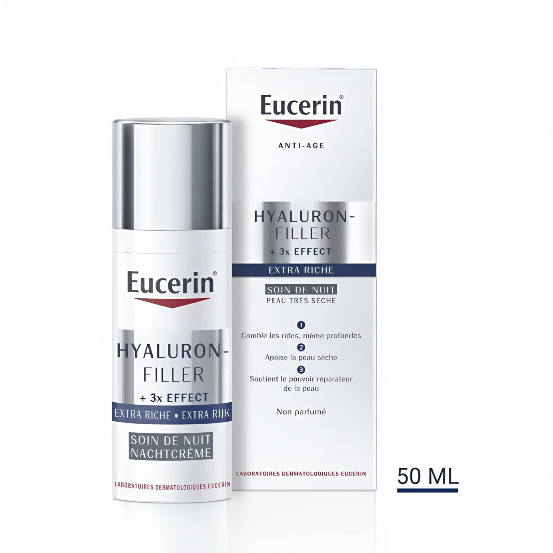 EUCERIN HYALURON FILLER 3× EFFRECT EXTRA RICHE SOIN DE NUIT 50 ML