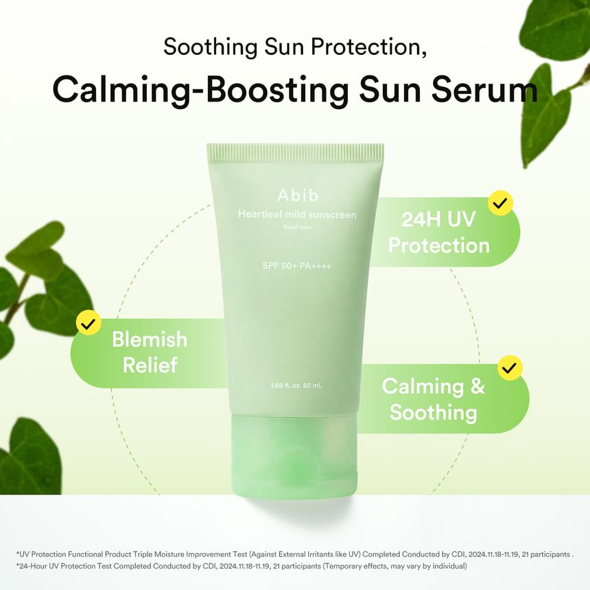 ABIB HEARTLEAF MILD SUNSCREEN SPF50+ PA+++ 50ML