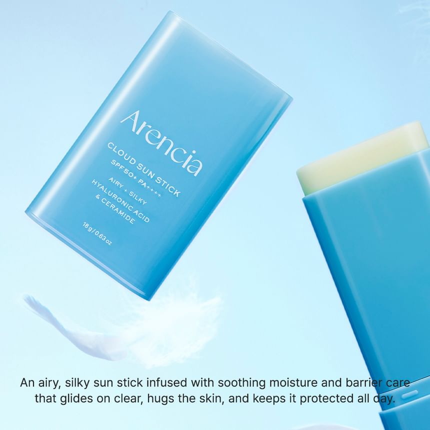 ARENCIA CLOUD SUN STICK SPF 50+ PA++++ AIRY+ SILKY HYALURONIC ACID & CERAMIDE 18G
