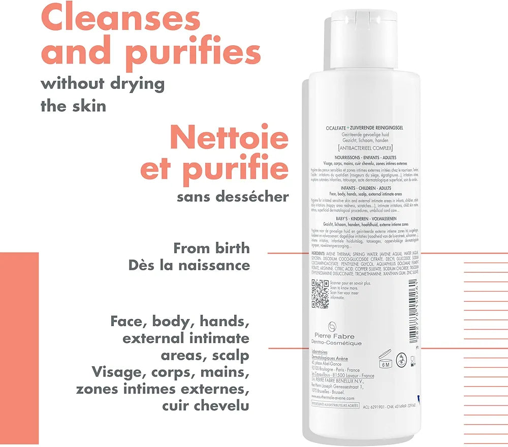 AVÈNE CICALFATE+ GEL NETTOYANT ASSAINISSANT 200ML