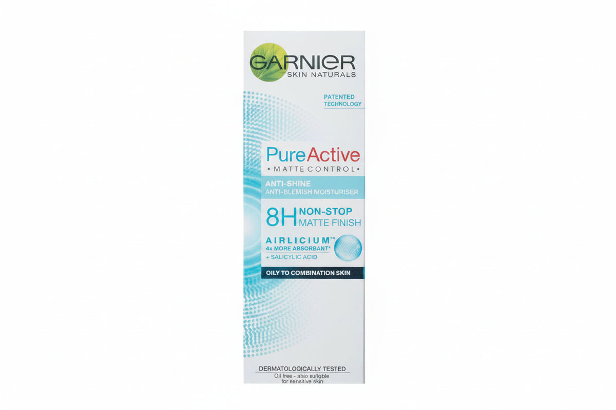 GARNIER SKIN ACTIVE PURE ACTIVE DAILY MATTIFYING MOISTURIZING BLEMISHES & SHINE 50ML