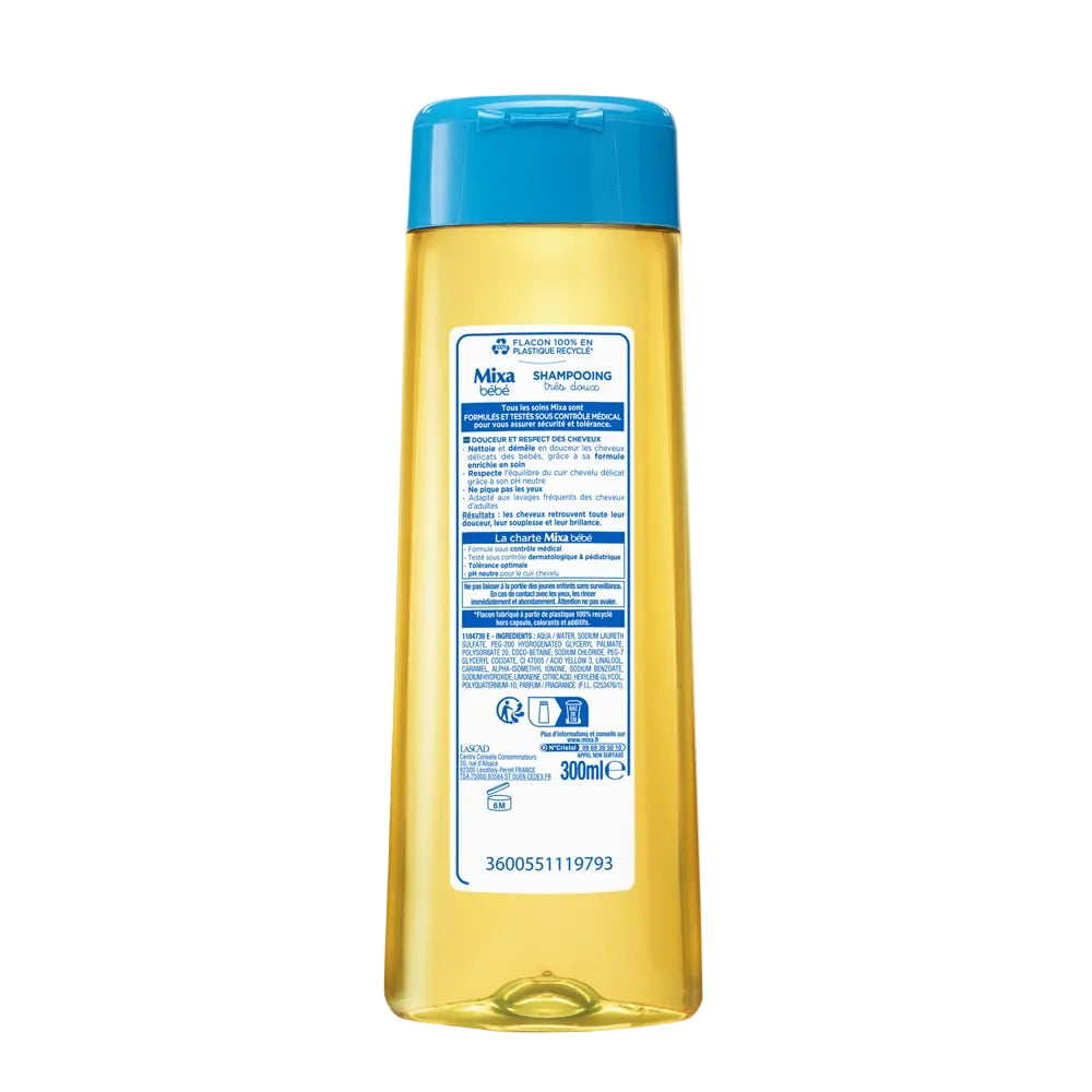 MIXA BÉBÉ SHAMPOOING TRÈS DOUX FORMULE ADAPTÉE AUX FRÉQUENTS DES CHEVEUX D'ADULTES 300ML