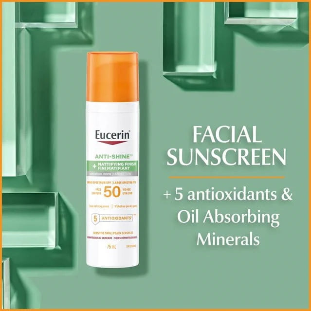 EUCERIN ANTI-SHINE + MATTIFYING FINISH SPF50  75ML