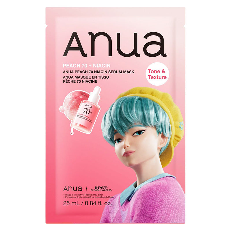 ANUA × KPOP DEMON HUNTERS PEACH 70+ NIACIN SERUM MASK KPOP DEMON+HUNTERS 25 ML