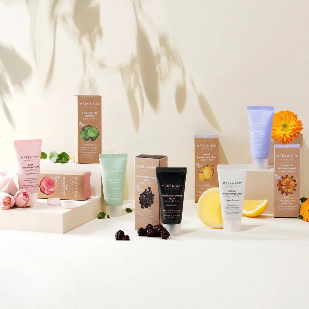 MÁRY & MAY MINI GIFT SET VEGAN WASH OFF MASK 5 MASKS