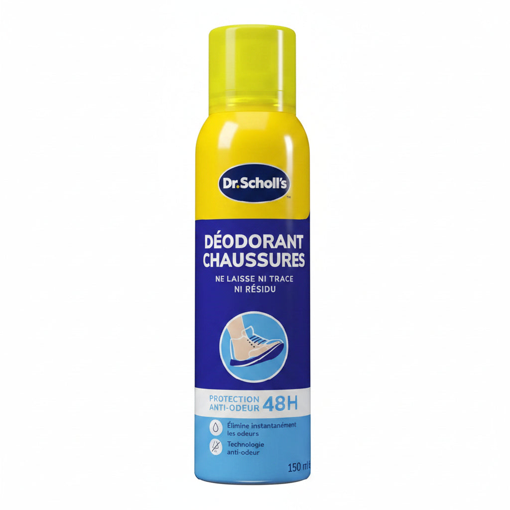 DR.SCHOLL'S DÉODORANT CHAUSSURES PROTECTION ANTI-ODEUR 48H 150 ML
