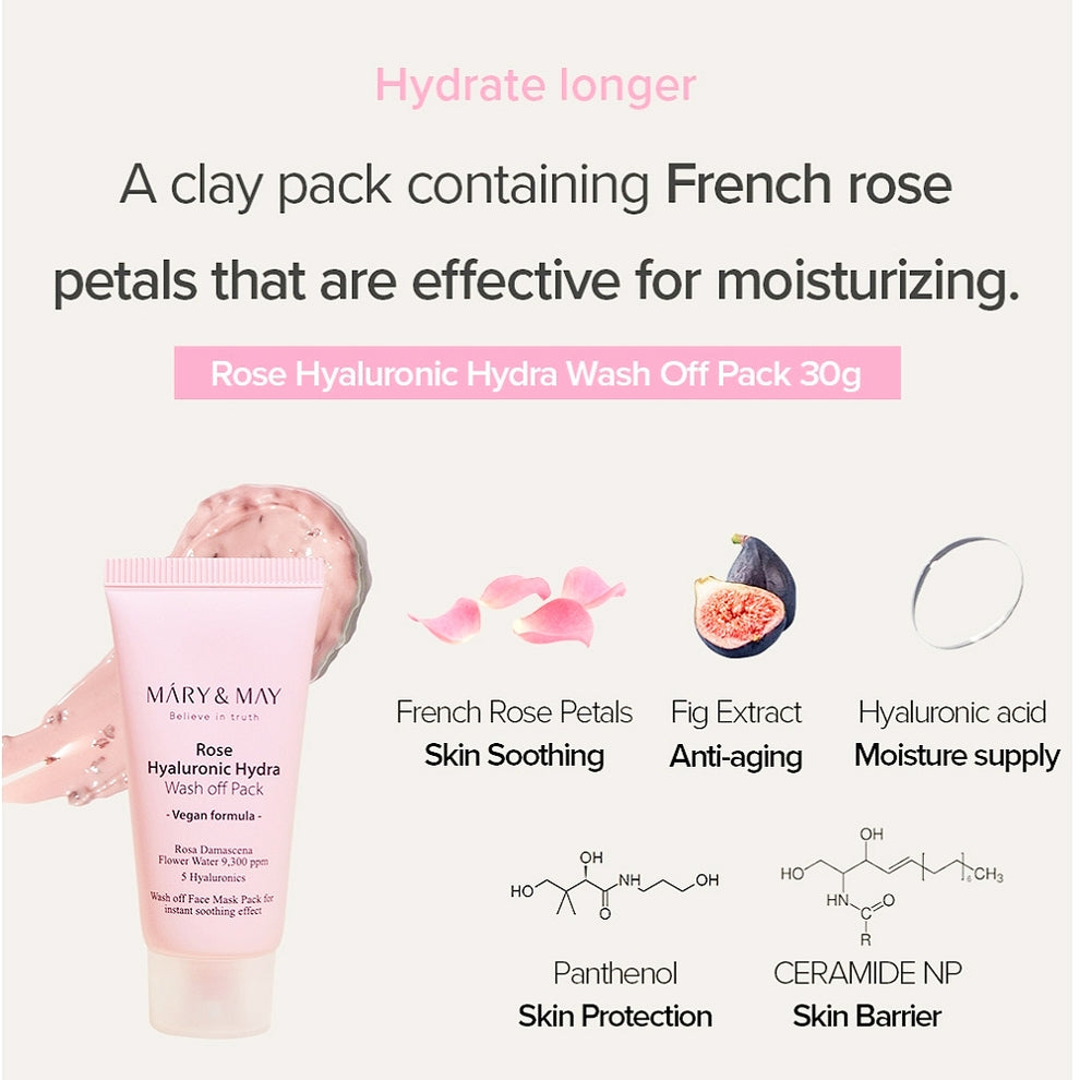 MÁRY & MAY MINI GIFT SET VEGAN WASH OFF MASK 5 MASKS