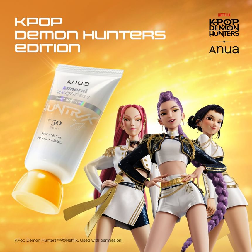 ANUA ×KPOP DEMON HUNTERS MINERAL WEIGHTLESS FINISH SUNSCREEN 50ML