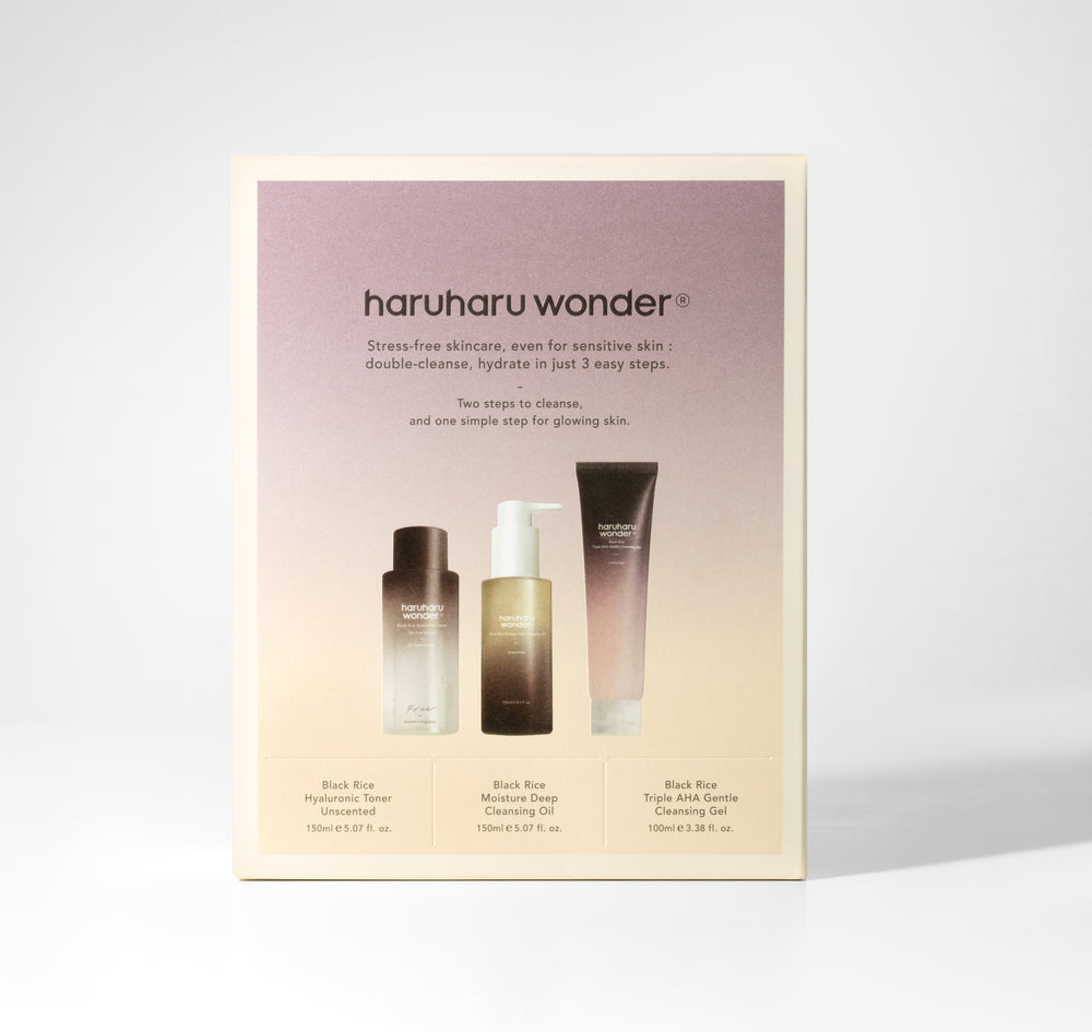 HARUHARU WONDER SKIN CARE SET FOR BRIGHTENING & MOISTURIZING  3PCS