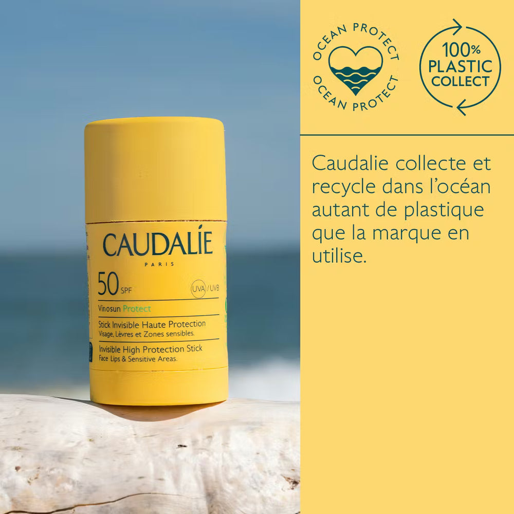 CAUDALIE VINOSUN PROTECT  STICK INVISIBLE HAUT PROTECTION VISAGE , LÈVRES ET ZONES SESIBLE 15 G