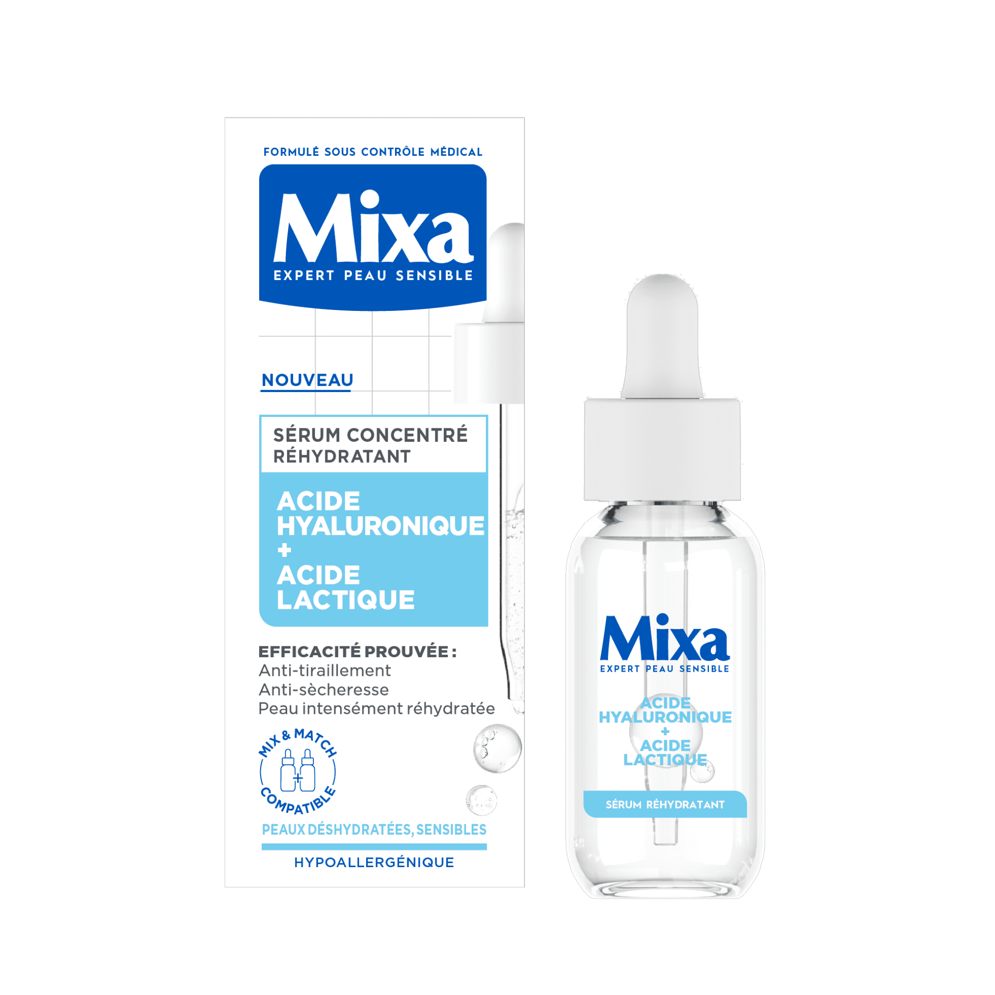 MIXA SÉRUM RÉHYDRATANT ACIDE HYALURONIC+ACIDE LACTIQUE 30ML