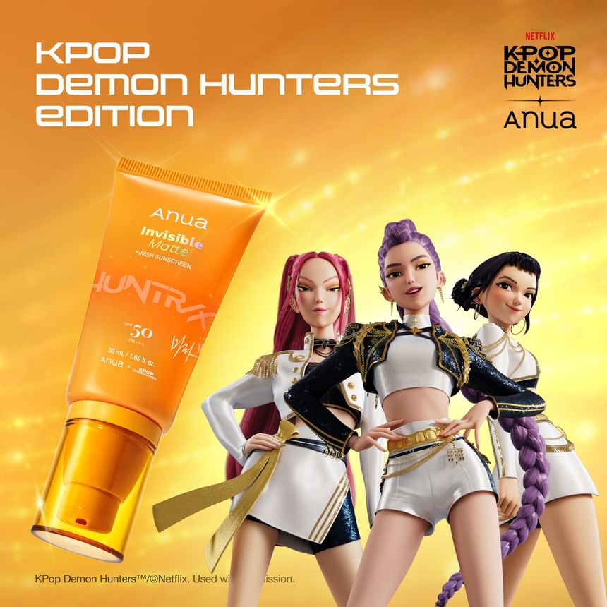 ANUA × KPOP DEMON HUNTERS INVISIBLE MATTE FINISH SUNSCREEN 50ML