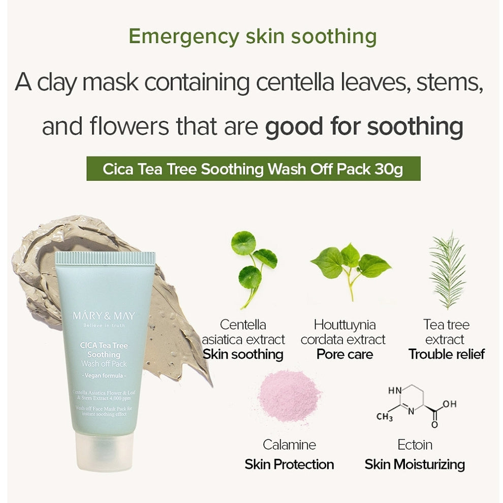 MÁRY & MAY MINI GIFT SET VEGAN WASH OFF MASK 5 MASKS