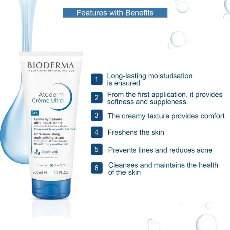 BIODERMA ATODERM CRÈME ULTRA SOIN HYDRATANT ULTRA-NOURRISSANT 200ML