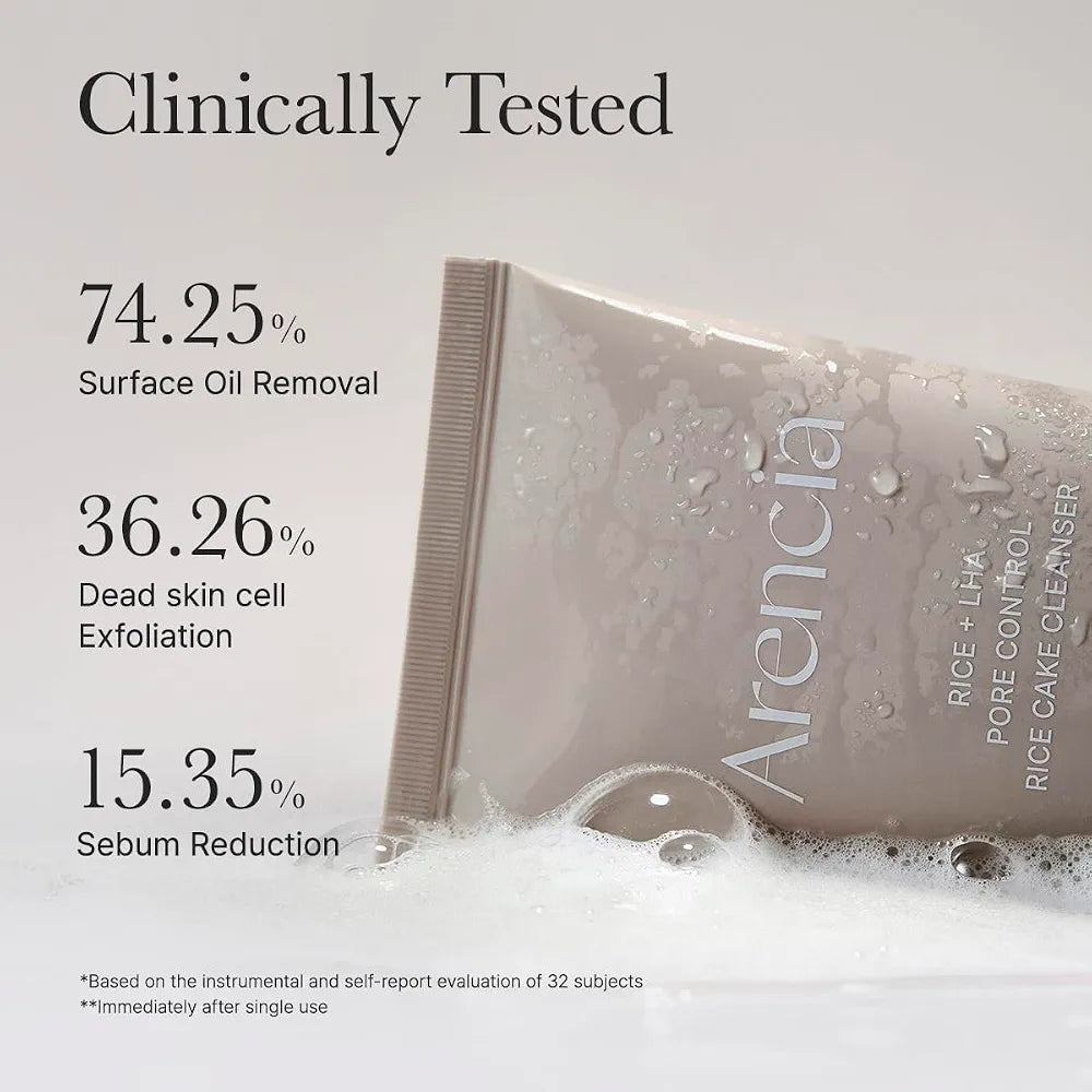 ARENCIA RICE +LHA PORE CONTROL RICE CAKE CLEANSER 150G