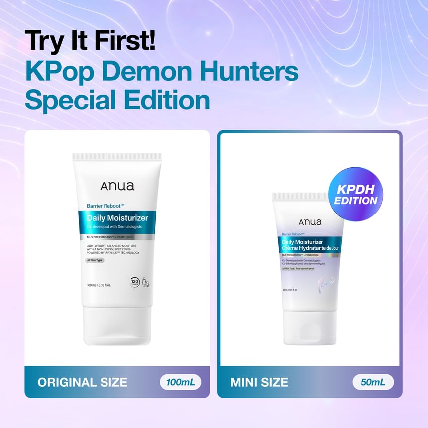 ANUA × KPOP DEMON HUNTERS BARRIER REBOOT DAILY MOISTURIZER  FOR ALL SKIN TYPES 50ML