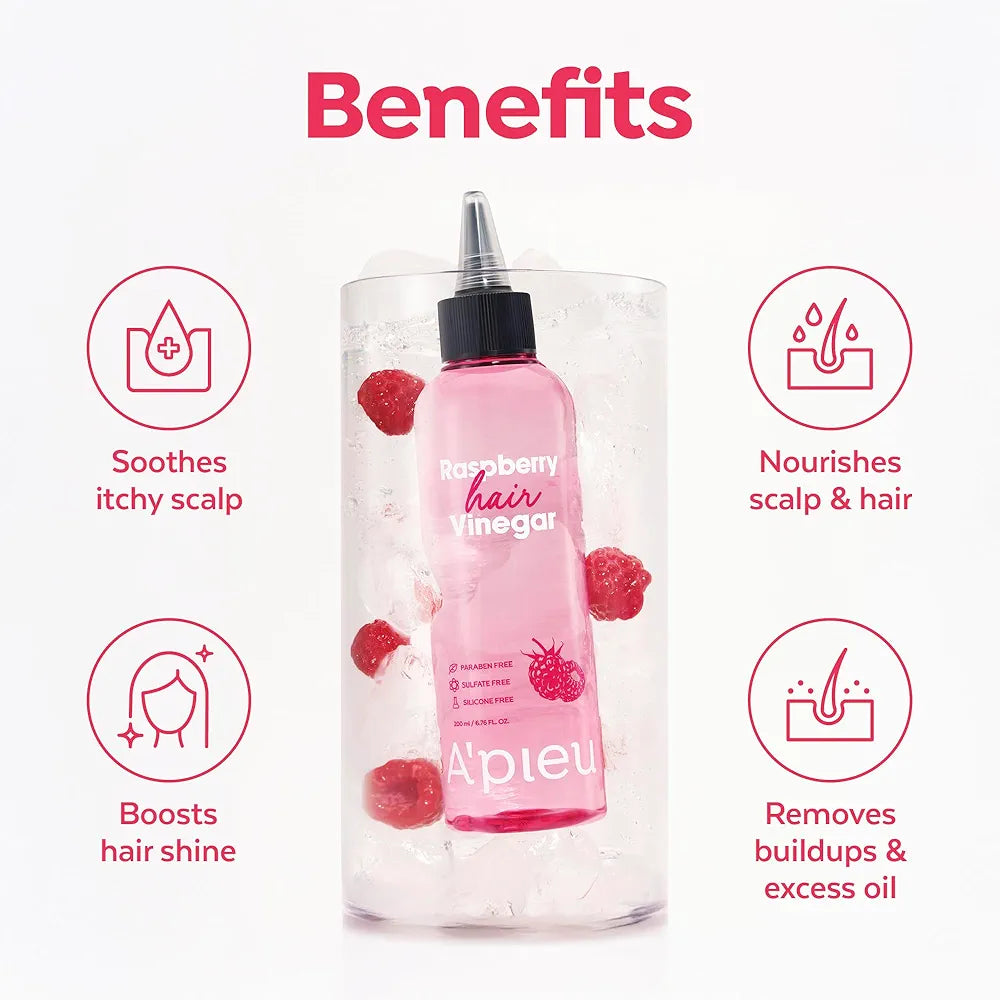 A'PLEU RASPBERRY HAIR VINEGAR 200ML